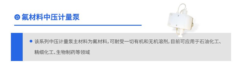 氟材料中壓計量泵